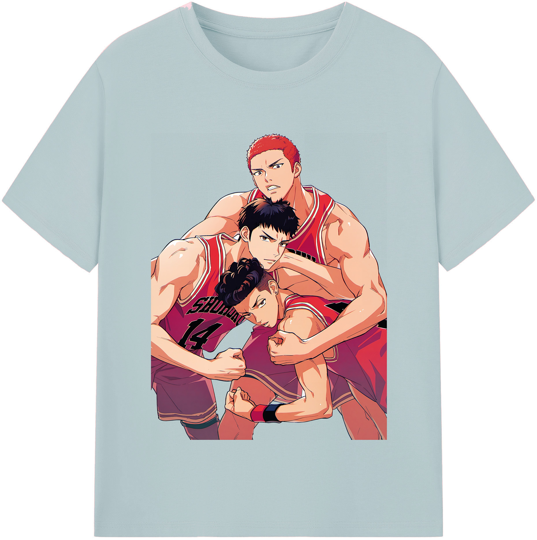 SLAM DUNK／スラムダンク 綿100％半袖Tシャツ（フロントプリント）